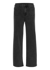 Regular-fit-Jeans Kaffe "Jeans KAkarla", Damen, Gr. 32, N-Gr, schwarz (schwarz washed denim), Obermaterial: 75% Baumwolle CO. 13% Viskose CV. 10% Polyester PES. 2% Elasthan EL., Jeans Regular-fit-Jeans