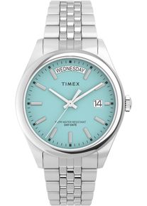 Quarzuhr Timex "LEGACY", silber (silberfarben), Armbanduhren, Damen, Quarzuhr, Armbanduhr, Herrenuhr, Damenuhr, unisex, Datum, Leuchtzeiger
