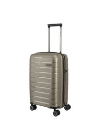Trolley Travelite "AIR BASE Reisekoffer Hartschale", Damen, Gr. B/H/T: 51cm x 77cm x 30cm 105 l, beige (champagne), Polypropylen, Koffer Trolley, kratzresistenter Oberfl&auml;che und cleverer Innenaufteilung