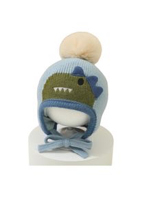 Cute Cartoon Animals Pompom Hat Baby Ear Protection Winter Warm Toddler Knitted Cap Beanies 6-36Month Kids Woolen Crochet Bonnet