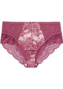 bonprix Femei Chilot panty maxi cu dantelă fină, mov, 48/50