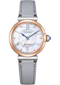 Solaruhr Citizen, grau, Armbanduhren, Damen, Solaruhr, Armbanduhr, Damenuhr, Lederarmband, Saphirglas