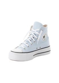 Sneaker Converse "CHUCK TAYLOR ALL STAR LIFT PLATFORM", Damen, Gr. 37, blau (blau supermoon, natural ivory), Leder, Schuhe Sneaker