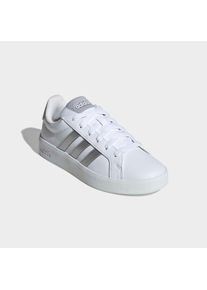 Sneaker adidas Sportswear "GRAND COURT 3.0 KINDER UND TEENS", M&auml;dchen, Gr. 40, cloud wei&szlig;, silber metallic, silber metallic, Synthetik, Textil, Schuhe Sneaker, f&uuml;r Kinder & Jugendliche