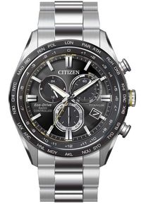 Funkchronograph Citizen, silber (titansilberfarben, schwarz), Armbanduhren, Herren, Funkchronograph, Armbanduhr, Herrenuhr, Solar, Titan, Datum, Stoppfunktion