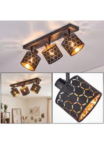 hofstein Alsen 3-light E14 ceiling spotlight with adjustable honeycomb cut-out shades Rotating individual heads create patterned light effects, modern Scandinavian style for living or dining rooms