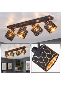 hofstein Alsen 4-light ceiling spotlight with rotatable honeycomb shades, modern Metal fixture with E14 sockets, 25 Watt, metal frame
