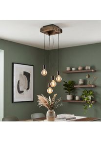 hofstein Avestruz dining room pendant light, 4-light hanging lamp for living room, length 20 cm 4 open E27 sockets for the dining table, plus 40 Watt