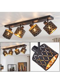 hofstein Alsen 4-light ceiling spotlight, adjustable ceiling light with lattice shades E14 sockets for hallway and bedroom, modern Scandinavian style for focused room lighting accents