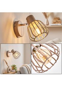 hofstein Keldor reading wall light with adjustable cage shade and on/off switch E27 socket for 40 Watt max., suitable for living room or bedroom in modern, retro or Scandinavian interiors