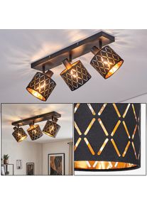hofstein Alsen 3-Light Ceiling Spotlight with Rotating Shades, E14, Modern Scandinavian Rectangular canopy and separately adjustable heads with geometric cut-out shade pattern for living room or dining room