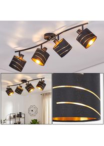 hofstein Alsen 4-light ceiling spotlight with adjustable spots for living room dining Curved rail design with cylindrical cut-out shades, separately rotating heads and E14 sockets