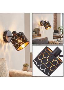 hofstein Alsen adjustable wall light with slotted shade, swivel reading wall spotlight E14 fitting, 25 Watt max., rotatable and tiltable head for living room, bedroom, hallway or office