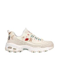 Skechers Dames DLites Kerst Su&egrave;de Sneakers (Off White)