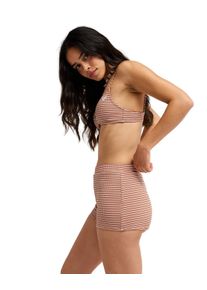 Bikini-Hose Roxy "Wild Sunset Boyleg", Damen, Gr. S, braun (cloud dancer), Obermaterial: 92% Nylon, 8% Elasthan., Badehosen Bikini-Hose