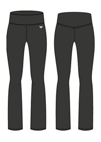 Leggings Roxy "HEART INTO IT BOOT LEG", Damen, Gr. XS, N-Gr, schwarz (anthrazit), Obermaterial: 75% Polyester, 25% Elasthan, Hosen Leggings, Leggings f&uuml;r Sportmode, aus Polyester und Elasthan, von XS bis XXL