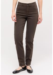Straight-Jeans Angels "CICI", Damen, Gr. 44, L&auml;nge 28, chocolate used, Denim/Jeans, Obermaterial: 92% Baumwolle, 6% Polyester, 2% Elasthan, slim fit, Jeans Straight-Jeans, Straight-Schnitt, Slim fit Passform, aus Baumwollmischung