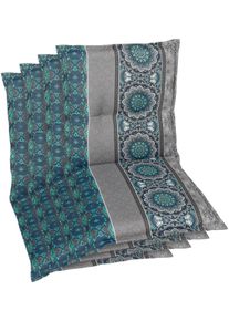 Sitzauflage GO-DE, blau, B:50cm H:7cm T:100cm, Baumwolle, Polyester, Polyurethan, Polsterauflagen, Sitzauflage, Ma&szlig;e ca.: 50 cm x 100 cm x 7 cm