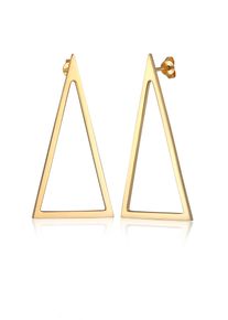 Paar Ohrstecker Elli Premium "Ohrringe Elli Premium Ohrringe Ohrh&auml;nger Dreieck Trend 925 Silber vergoldet" Gr. 47, gold, Ohrringe, Damen, 47, ohne Stein, Silber 925 (Sterlingsilber), Paar Ohrstecker