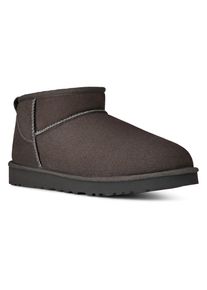 UGG Australia Winterboots UGG "UNISEX, M CLASSIC ULTRA MINI", Herren, Gr. 13 (46), braun (grau), Lammfell, Veloursleder, Schuhe Winterboots, Schlupfboots, Snowboot, Stiefel mit Lammfellfutter