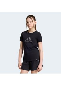 T-Shirt adidas Sportswear "JG ANIMAL T", M&auml;dchen, Gr. 170, schwarz, Obermaterial: 100% Baumwolle, Rundhals, Shirts T-Shirt, f&uuml;r Kinder, mit Rundhalsausschnitt