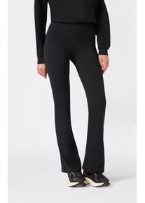 Lauftights Champion "PERFORMANCE FLARED LEGGINGS Tight Fit C-DRY ANTI-ODOR", Damen, Gr. XS, N-Gr, nbk, Trikot, Obermaterial: 78% Polyester, 22% Elasthan, unifarben, figurbetont lang, Hosen Lauftights, mit Teilungsn&auml;hten, schnell trocknend, pflegeleicht