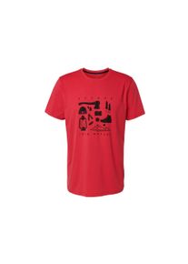 Tchibo - P&oacute;l&oacute; nyomott mint&aacute;val - f&eacute;rfi - m&eacute;ret S 44/46 - piros/mint&aacute;s
