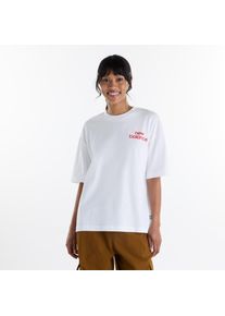 T-Shirt New Balance "INTELLIGENT RELAXED T-SHIRT", Damen, Gr. XS, wei&szlig; (wei&szlig; (wt)), Obermaterial: 100% Baumwolle, Shirts T-Shirt, sportlicher Stil, l&auml;ssiger Look, f&uuml;r Freizeit und Sport