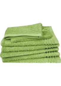 Waschhandschuh Dyckhoff "Waschhandschuh-Set BRILLANT 6-tlg., Baumwolle, 550 g/m&sup2;", apfel, B:16cm L:21cm, Frottier, Baumwolle, Handt&uuml;cher, Waschhandschuh, Baumwolle