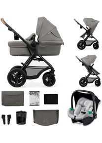 Kombi-Kinderwagen Kinderkraft "MOOV 2 Air 3IN1", Baby, light grau, Stahl, Kinderwagen Kombi-Kinderwagen, mit Luftreifen