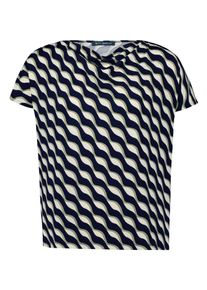 Print-Shirt Betty Barclay "Printshirt mit Wasserfallausschnitt", Damen, Gr. 48, bunt (dunkelblau, gr&uuml;n), Obermaterial: 95% Polyester PES. 5% Elasthan EL., Shirts Print-Shirt