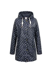 Regenjacke ANKERGLUT "Friesennerz ankerglutwolke Regenmantel, Longjacket", Damen, Gr. 46 (L), blau (navy), Web, Obermaterial: 100% Polyurethan. Futter: 100% Polyester, h&uuml;ftbedeckend, mit Druckknopf, Jacken Regenjacke, auch in Gro&szlig;en Gr&ouml;&szlig;en erh&auml;ltlich