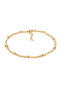 Armkette Elli "Armband Layer Kugel Kettchen Basic Trend 925er Silber" Gr. 160, gold, Armb&auml;nder, Damen, Silber 925 (Sterlingsilber), Armkette