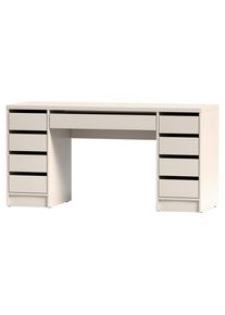 Livetastic Schreibtisch, Kaschmir, Holzwerkstoff, 9 Schublade(n) Schubladen, rechteckig, 55x77.6x152.6 cm, B&uuml;rom&ouml;bel, Schreibtische, Schreibtische