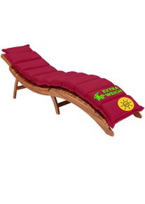 Detex Auflage Sonnenliege Rot 183x56x7cm