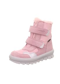 Winterboots Superfit "FLAVIA, WMS: mittel", M&auml;dchen, Gr. 38, rosa, wei&szlig;, Textil, Veloursleder, Glitzer, unifarben mit Farbeinsatz, Schuhe Winterboots, Klettboots mit Glitzerdetails, Gr&ouml;&szlig;enschablone zum Download