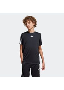 T-Shirt adidas Sportswear "J TR-ES 3S TEE", M&auml;dchen, Gr. 176, schwarz-wei&szlig; (schwarz, wei&szlig;), Obermaterial: 100% Polyester, Rundhals, Shirts T-Shirt, f&uuml;r Kinder, mit Rundhalsausschnitt, ohne Verschluss, aus Polyester