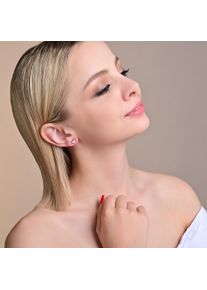 Adelia&acute;s Paar Ohrstecker ADELIA&acute;S "Damen Ohrringe &iquest; Ohrstecker Herz aus Edelstahl mit Perlmutt", rosa (silber), Ohrringe, Damen, Edelstahl, Paar Ohrstecker