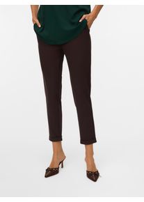 V&eacute;ro Moda Anzughose VERO MODA "VMMAYA MR LOOSE SOLID PANT NOOS", Damen, Gr. XS, L&auml;nge 32, chocolate torte, Web, Obermaterial: 62% Polyester, 33% Viskose, 5% Elasthan, unifarben, regular fit kn&ouml;chellang, Hosen Anzughose, Materialmix