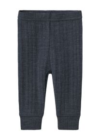 Leggings name it "NBMWANG WOOL NEEDLE LONGJOHN SOLID NOOS", Jungen, Gr. 80, N-Gr, grau (ombre blau), Strick, Obermaterial: 100% Wolle, unifarben, regular fit kn&ouml;chellang, Hosen Leggings, aus reiner Merinowolle