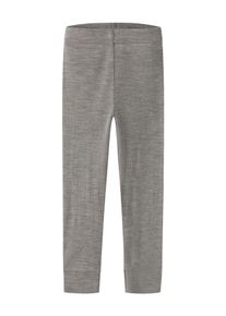 Leggings name it "NMNWAX WOOL RIB LEGGING NOOS", Jungen, Gr. 98, N-Gr, grau (satellite), Strick, Obermaterial: 100% Wolle, unifarben, slim fit kn&ouml;chellang, Hosen Leggings, aus reiner Merinowolle