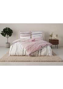 Wendebettw&auml;sche OTTO HOME "Alvara", rosa (ros&eacute;), B/L: 135cm x 200cm, 1 Stk., 1 Stk., Linon, B/L: 80cm x 80cm, 2 Stk., Linon, Obermaterial: 100% Baumwolle, Bettw&auml;sche, Wendebettw&auml;sche, in Gr. 135x200 oder 155x220 cm, 100% Baumwolle, grafisches Motiv