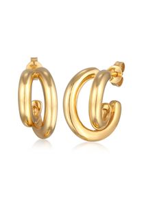 Paar Ohrstecker Elli Premium "Ohrringe Cerolen 925 Sterling Silver" Gr. 18, gold, Ohrringe, Damen, 18, ohne Stein, Silber 925 (Sterlingsilber), Paar Ohrstecker