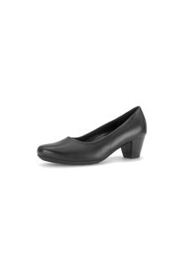 Pumps Gabor, Damen, Gr. 41, schwarz, Kalbsleder, Schuhe Pumps, Trichterabsatz, Businessschuh in Mokassin-Optik, Weite G (=weit)