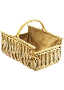 Aufbewahrungskorb Locker, beige (natur), B:66cm H:45cm T:45cm, Rattan, Aufbewahrungsboxen, Aufbewahrungskorb