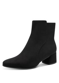 Stiefelette Marco Tozzi, Damen, Gr. 41, schwarz, Textil, Veloursleder, unifarben, Schuhe Stiefelette, Blockabsatz, Businessschuh, Ankleboots mit Ziern&auml;hen