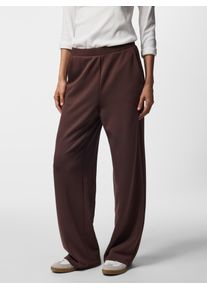 Sweathose Pieces "PCMICHELLE SCUBA HW PANTS SWT NOOS BC", Damen, Gr. L (40), N-Gr, braun (hot fudge), Sweatware, Obermaterial: 53% Polyester, 41% Viskose, 6% Elasthan, unifarben, lang, Hosen Sweathose, Materialmix