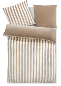 Wendebettw&auml;sche OTTO HOME "Greta", beige, B/L: 135cm x 200cm, 1 Stk., 1 Stk., Microfaser, B/L: 80cm x 80cm, 2, Microfaser, Obermaterial: 100% Polyester, Bettw&auml;sche, Wendebettw&auml;sche, Bettw&auml;sche mit Streifen in verschiedenen Qualit&auml;ten, ab 135x200 cm