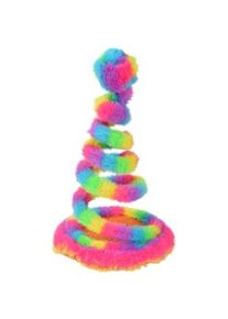 FIT+FUN Jouet serpent &agrave; ressort spiral&eacute; pour chat multicolore 21 x 14 cm