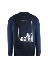 Love Moschino Heren Box Logo Sweatshirt (Marineblauw)